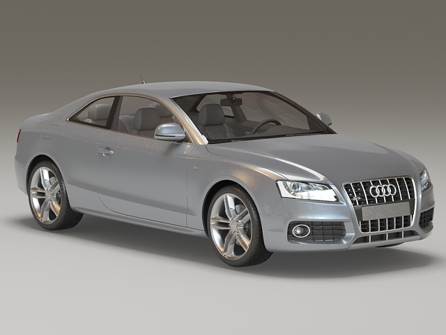 Audi S5 Coupe Gray 3d rendering