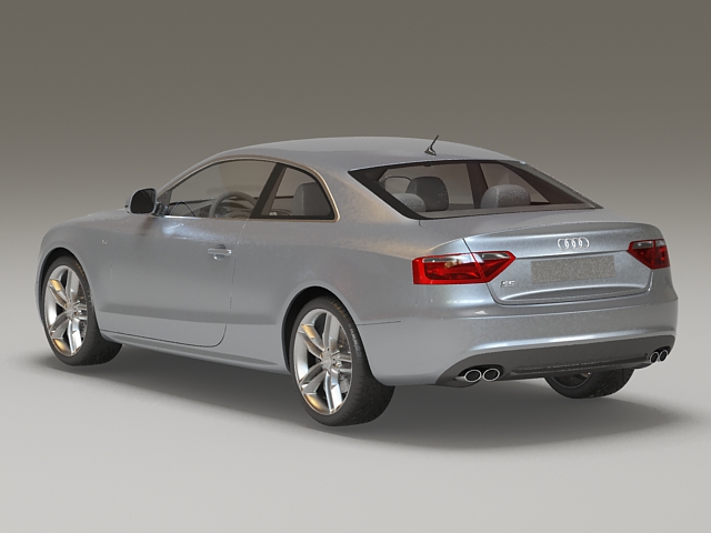 Audi S5 Coupe Gray 3d rendering