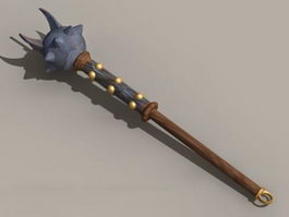 Spiked Ball Mace 3d model preview