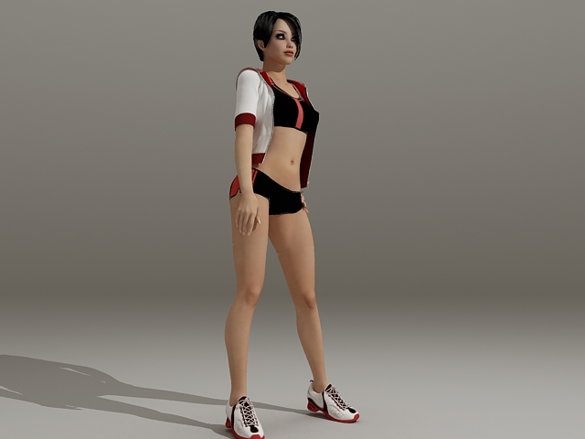 Adult Cheerleader Girl 3d rendering