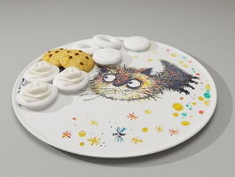 Plate of cookies 3d preview
