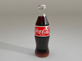 Coca Cola glass bottel 3d preview