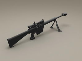 M16 Sniper Rifle 3d model preview