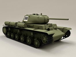Russian KV-1S Tank 3d model preview