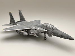 U.S. military war fighter 3d model preview