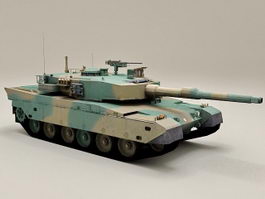 Japan Type 90 Tank 3d model preview
