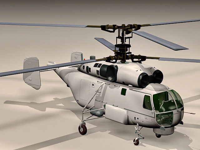 Ka-27 Anti-submarine helicopter 3d rendering