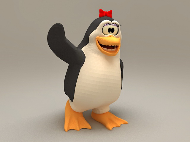 Funny Cartoon Penguin 3d model - CadNav