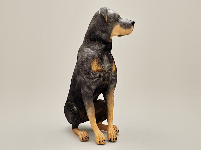 Doberman Pinscher Dog 3d rendering
