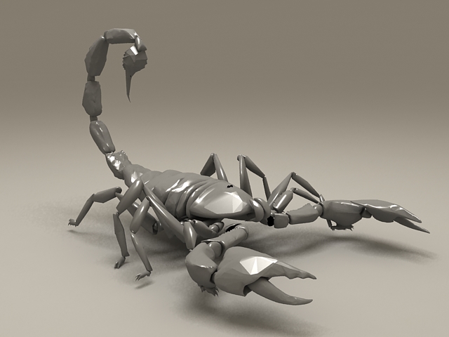Black Scorpion 3d rendering. 