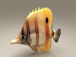Beautiful Tropical Fish 3d model preview