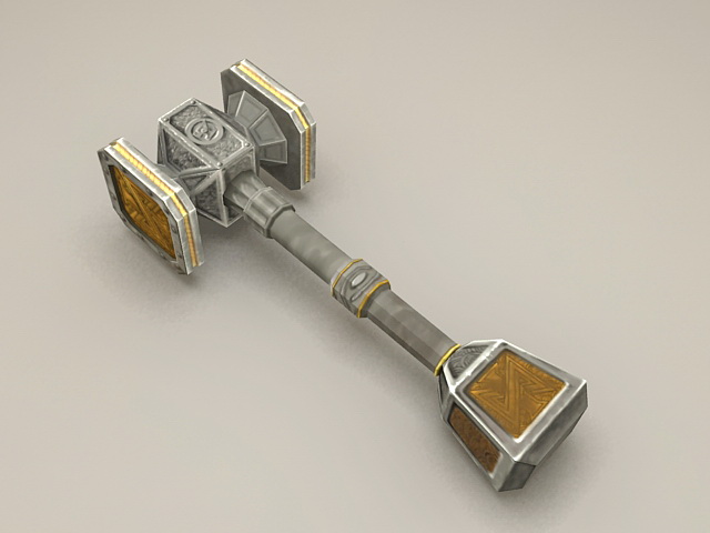 One-Hand Mace 3d rendering