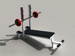 Weight Lifting Bench Equipment 3d preview