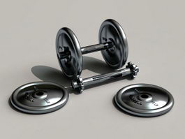 Dumbbell Weight Set 3d model preview