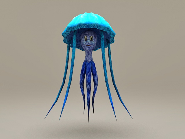 Bule Jellyfish  3d model  3ds  Max  files free  download 