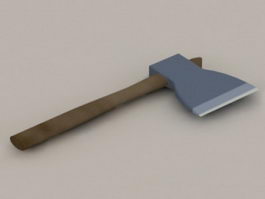 Old Hatchet Low Poly 3d preview