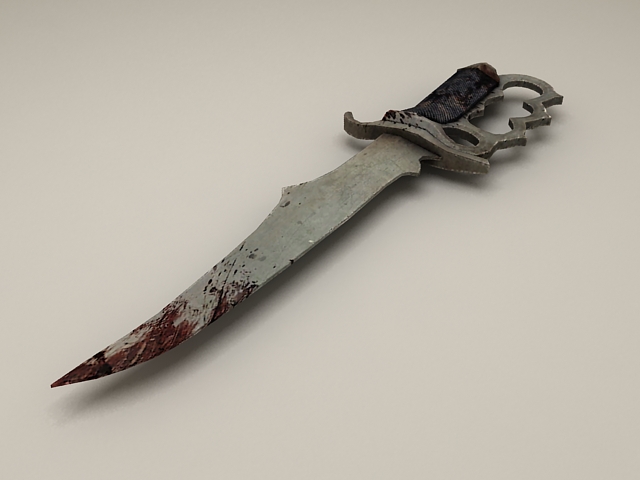 Bloody Knife 3d rendering