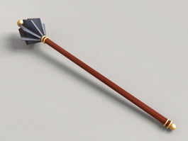Medieval Flanged Mace 3d preview