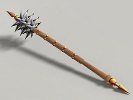 Spiked Mace Club 3d model preview