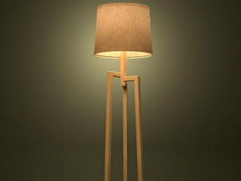 Wood Modern Floor Lamp 3d preview