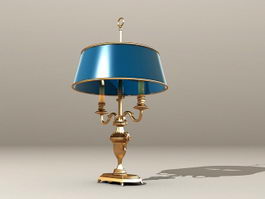 Antique Brass Table Lamp 3d model preview