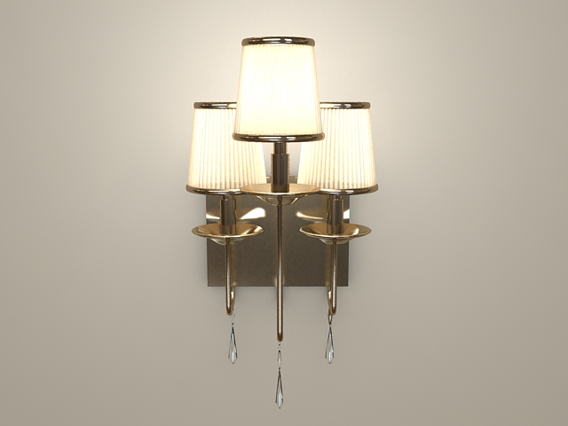 3 Light Wall Sconce 3d rendering
