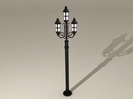 Old-Fashioned Street Lamps 3d model preview
