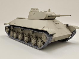 Russian T-50 Tank 3d model preview
