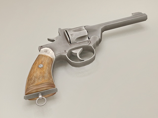Old Revolver 3d rendering