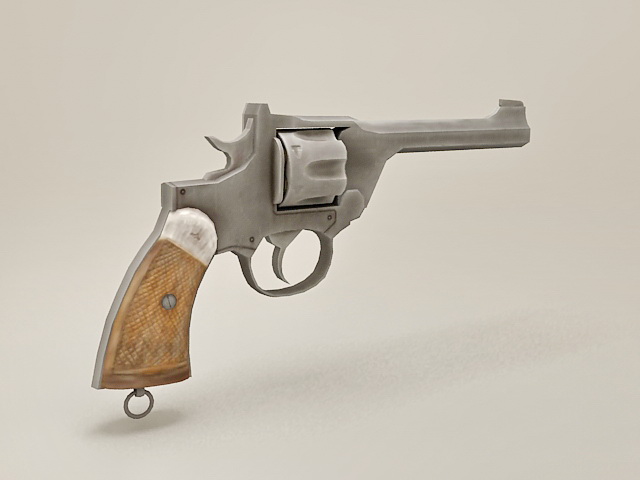 Old Revolver 3d rendering
