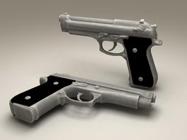Beretta 9Mm Pistol 3d model preview