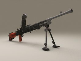 Bren Light Machine Gun 3d model preview