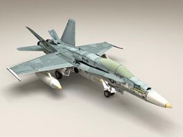 F18 Super Hornet 3d model preview