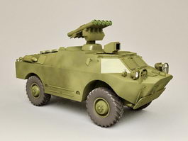 Russian BRDM Armoured Fighting Vehicle 3d model preview