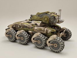 Sci-Fi Combat Vehicle 3d model preview