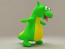 Cute Baby Cartoon Dragon 3d model preview