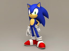 Sonic the Hedgehog 3d model preview