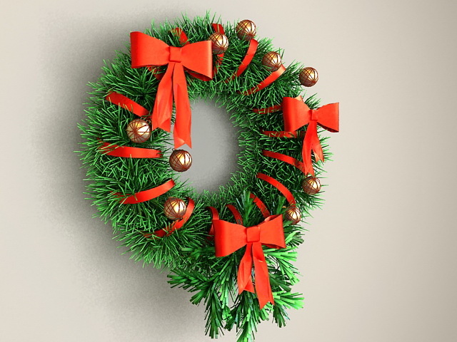 Christmas Decorations Wreath 3d rendering