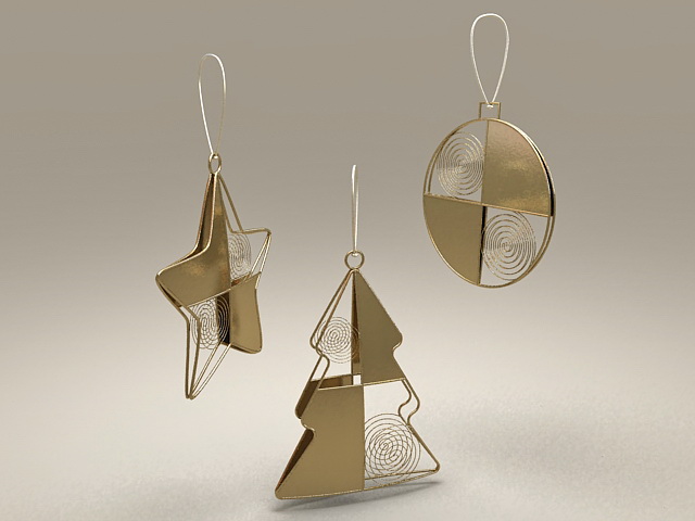 Christmas Star Ornament Craft 3d rendering