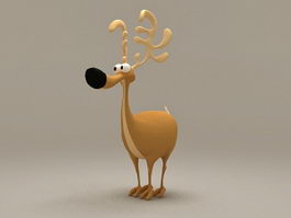 Christmas Reindeer 3d model preview