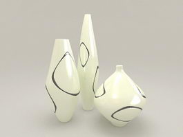 Ceramic Vases Set 3d preview