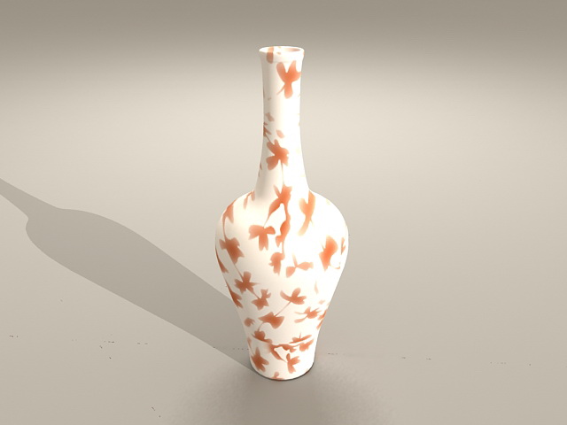 Japanese Porcelain Vase 3d rendering