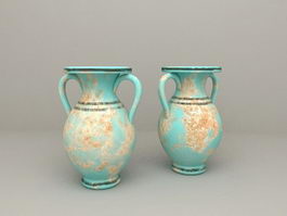 Mediterranean Amphora Vases 3d model preview