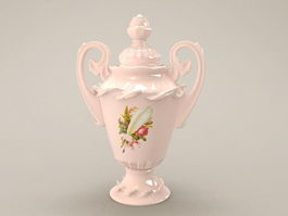 Vintage Porcelain Vase 3d model preview