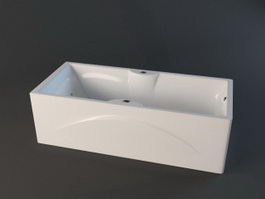 Deep Soaking Tub 3d model preview