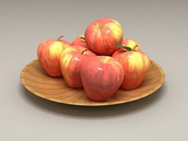 Apples On Plate 3d model preview