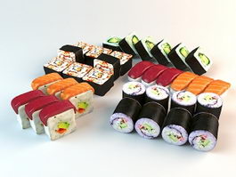 Japanese Sushi Set 3d preview