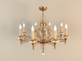Electric Candle Chandelier 3d preview