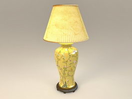 Yellow Ceramic Table Lamp 3d model preview