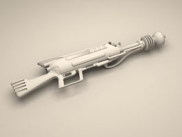 Sci-Fi Laser Rifle 3d model preview